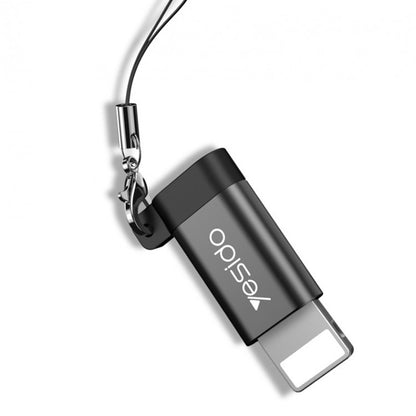 Daten- und Ladeadapter microUSB - Lightning Yesido GS05, Schwarz