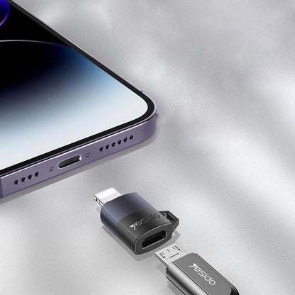 Daten- und Ladeadapter microUSB - Lightning Yesido GS30, Grau
