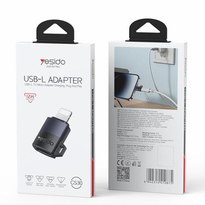 Daten- und Ladeadapter microUSB - Lightning Yesido GS30, Grau