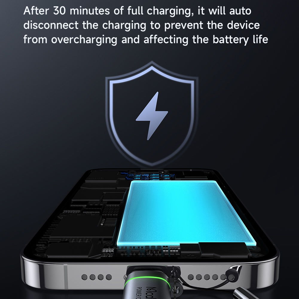 USB-C - Lightning McDodo OT-2590 Power Off Daten- und Ladeadapter, Schwarz