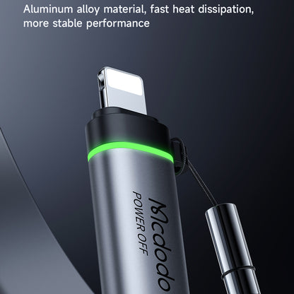 USB-C - Lightning McDodo OT-2590 Power Off Daten- und Ladeadapter, Schwarz