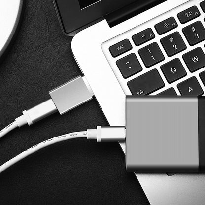 USB-C - USB-A Adapter für Daten und Laden Fixed, Grau