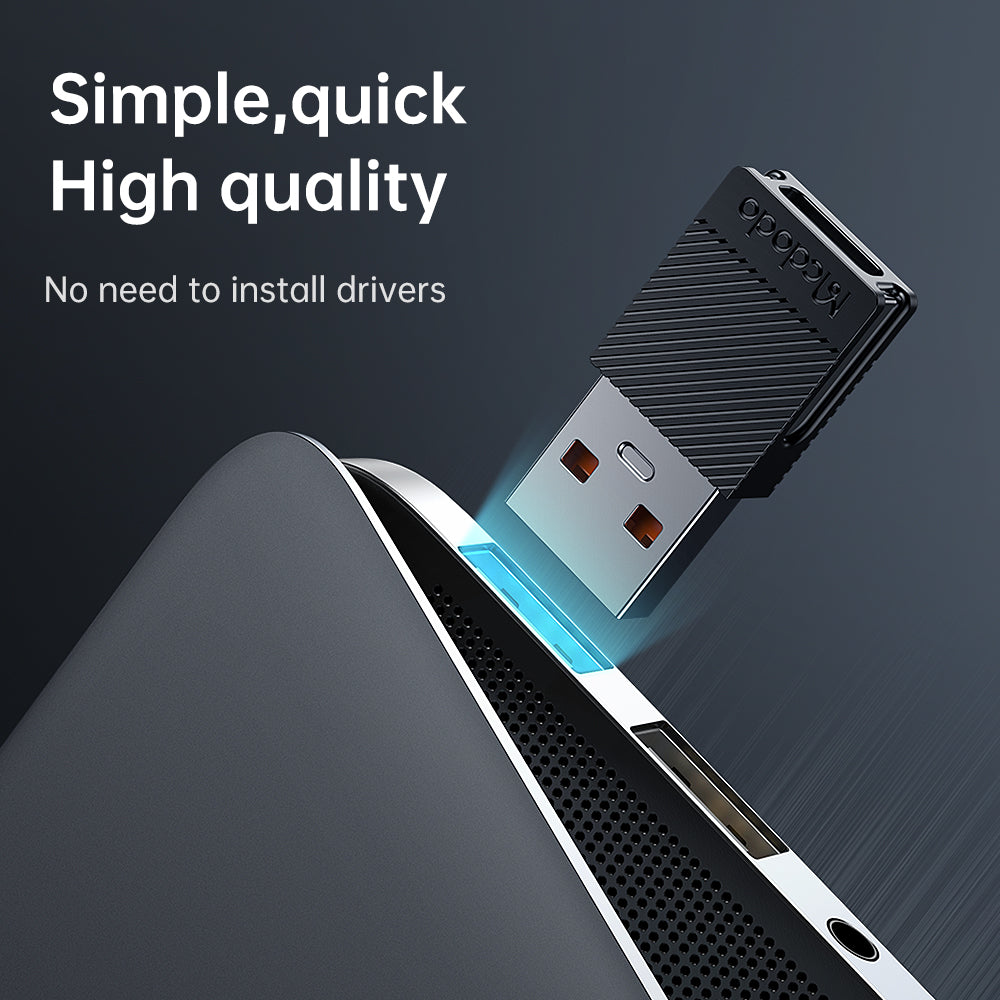 Daten- und Ladeadapter USB-C - USB-A McDodo OT-6970, Schwarz