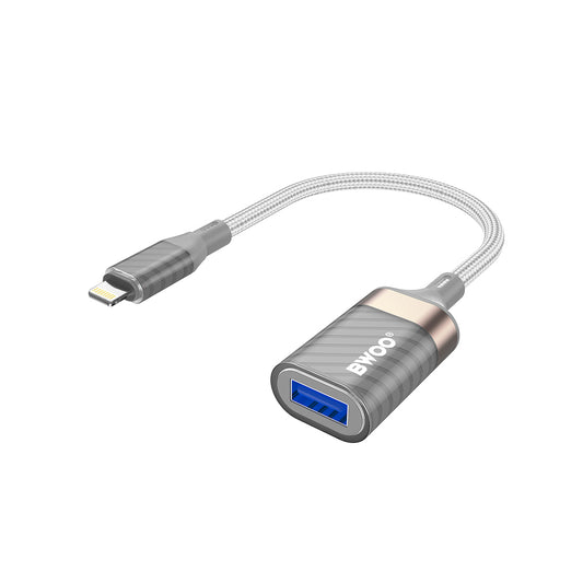 OTG Lightning - USB-A BWOO BZ70 Adapter, Grau