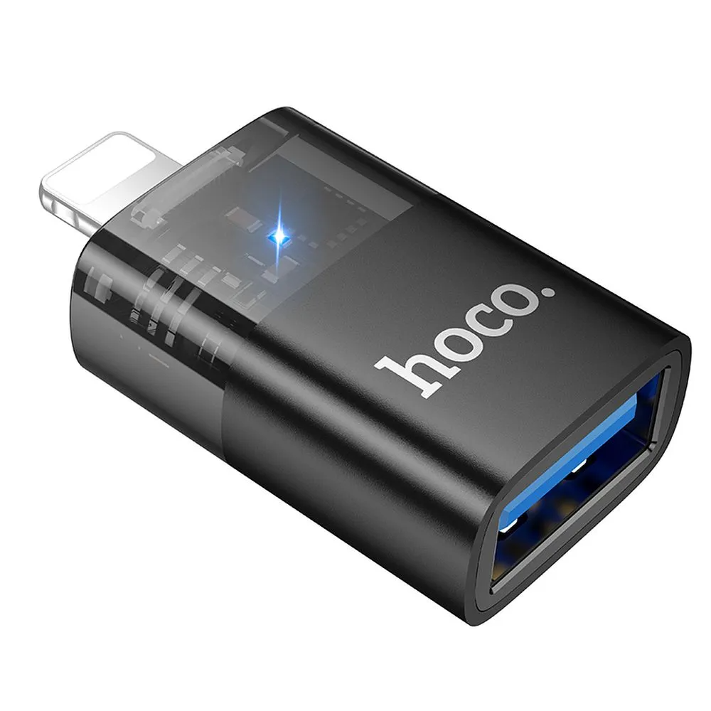 OTG Lightning Adapter - USB-A HOCO UA36, Schwarz