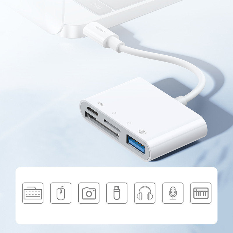 Adapter OTG Lightning - USB-A /microSD Joyroom, Weiß S-H142