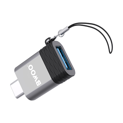 OTG-Adapter USB-A - USB-C BWOO BZ-35, Grau
