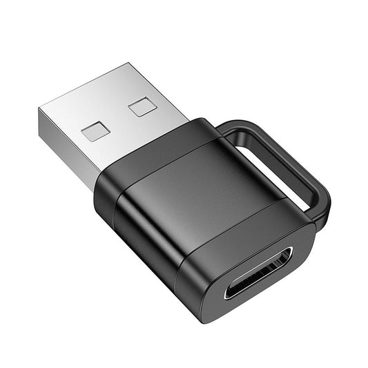 USB-C - USB-A Daten- und Ladeadapter HOCO UA31D, Schwarz