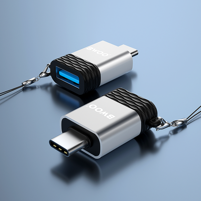 OTG-Adapter USB-A - USB-C BWOO BZ-35, Grau