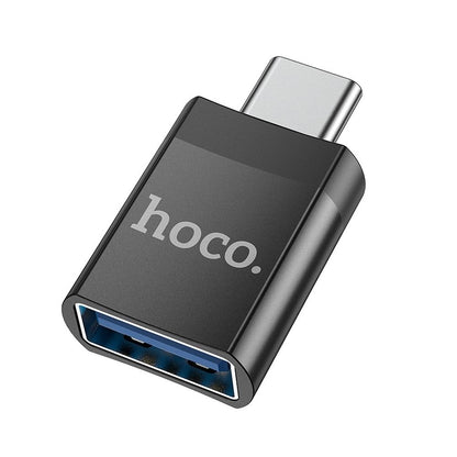 OTG-Adapter USB-A - USB-C HOCO UA17, Schwarz