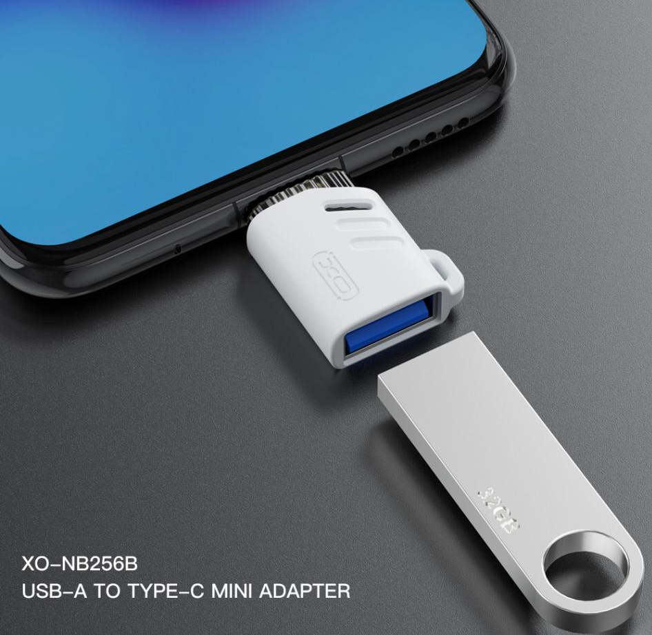 OTG Adapter USB-C - USB-A XO Design NB256B, Weiß