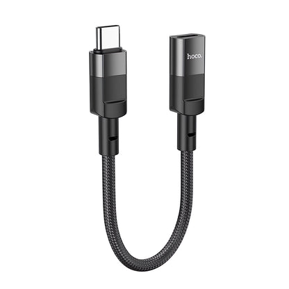 Adapter OTG USB-C - Lightning HOCO U107, 0,1 m, Schwarz