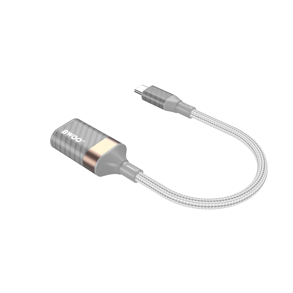 OTG USB-C - USB-A Adapter BWOO BZ69, Grau