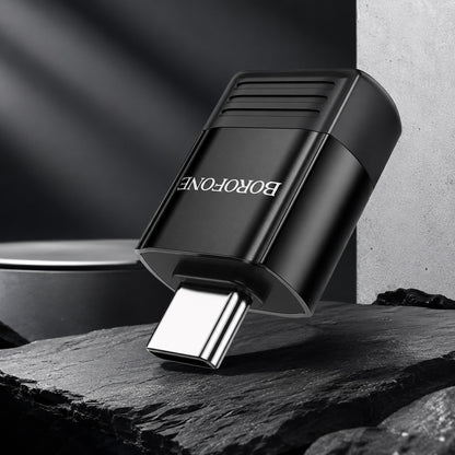 OTG USB-C - USB-A Adapter Borofone BV18, Schwarz