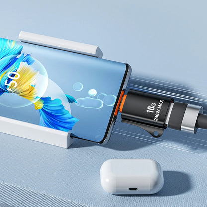 OTG Adapter USB-C - USB-A Techsuit A1 HyperPort, Schwarz Orange