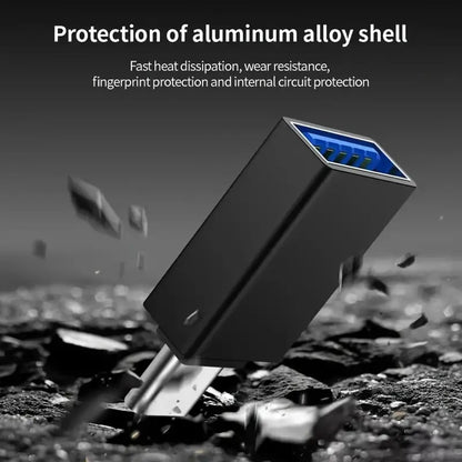 OTG Adapter USB-C - USB-A Techsuit A14 AluCoreX, Schwarz