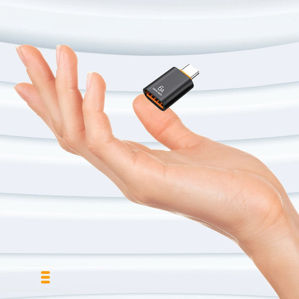 OTG Adapter USB-C - USB-A Techsuit A2 HyperPort, Schwarz Orange