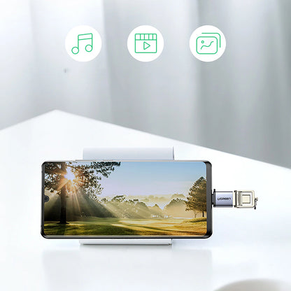 OTG Adapter USB-C - USB-A UGREEN US270 (50283), Grau