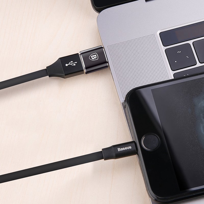 Baseus USB-A - USB-C OTG-Adapter, Schwarz CATOTG-01