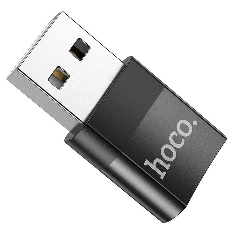 USB-C - USB-A Daten- und Ladeadapter HOCO UA17, Schwarz