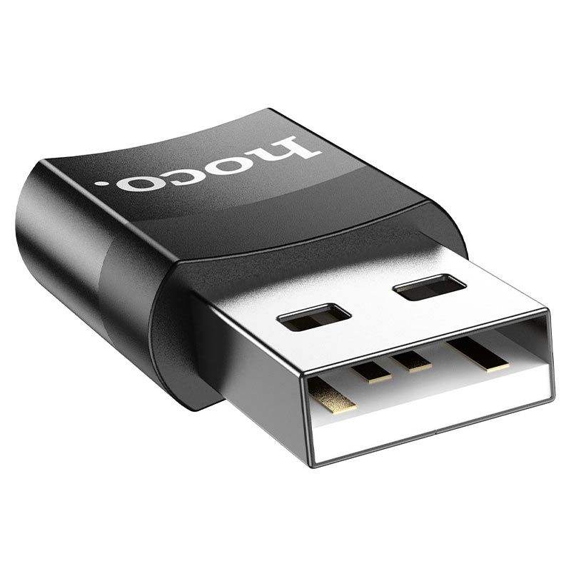 USB-C - USB-A Daten- und Ladeadapter HOCO UA17, Schwarz