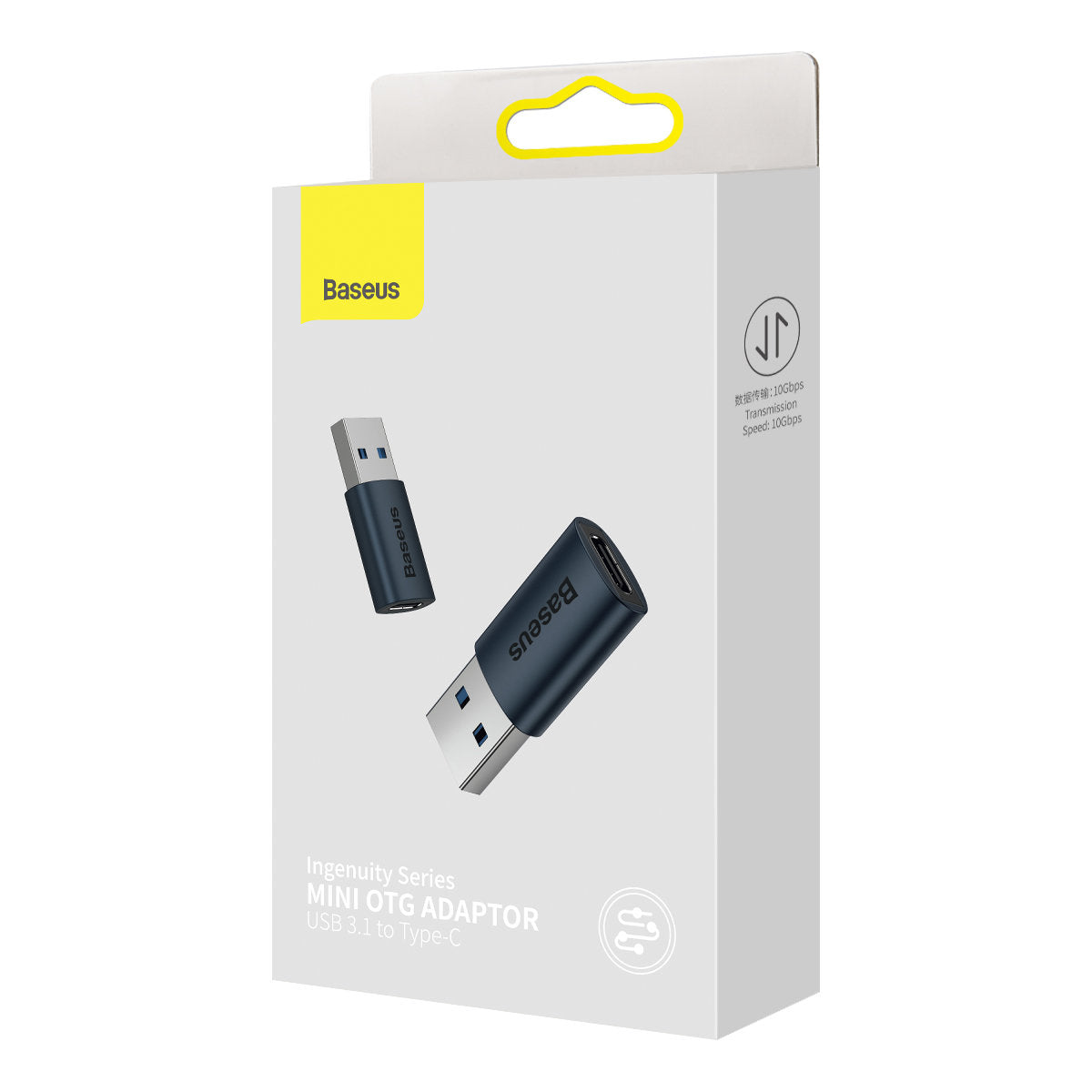 USB-C - USB-A Daten- und Ladeadapter Baseus Ingenuity, Blau ZJJQ000103