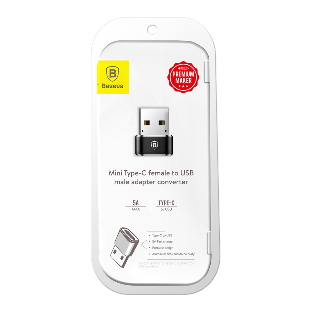 USB-C auf USB-A Baseus USB-C auf USB-A Lade- und Datenadapter, schwarz CAAOTG-01 CAAOTG-01