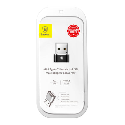 USB-C auf USB-A Baseus USB-C auf USB-A Lade- und Datenadapter, schwarz CAAOTG-01 CAAOTG-01