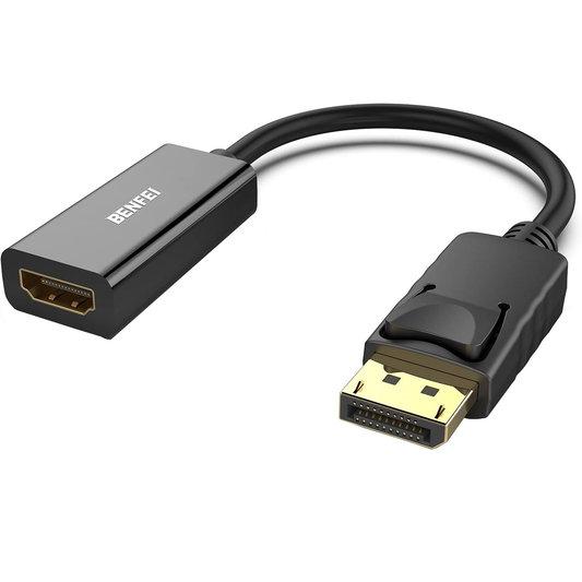 Benfei Videoadapter, DisplayPort - HDMI, 4K, Schwarz