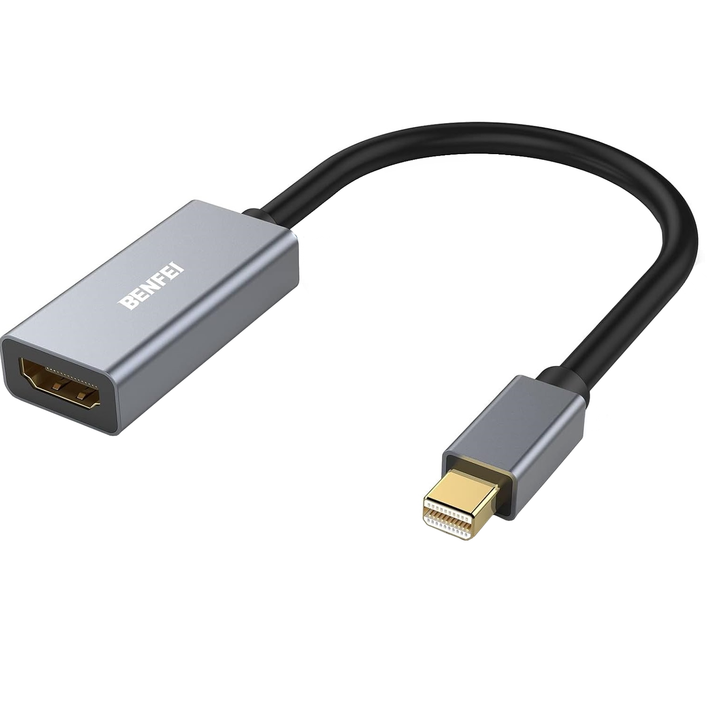 Benfei Video Adapter, MiniDisplayPort - HDMI, Gray