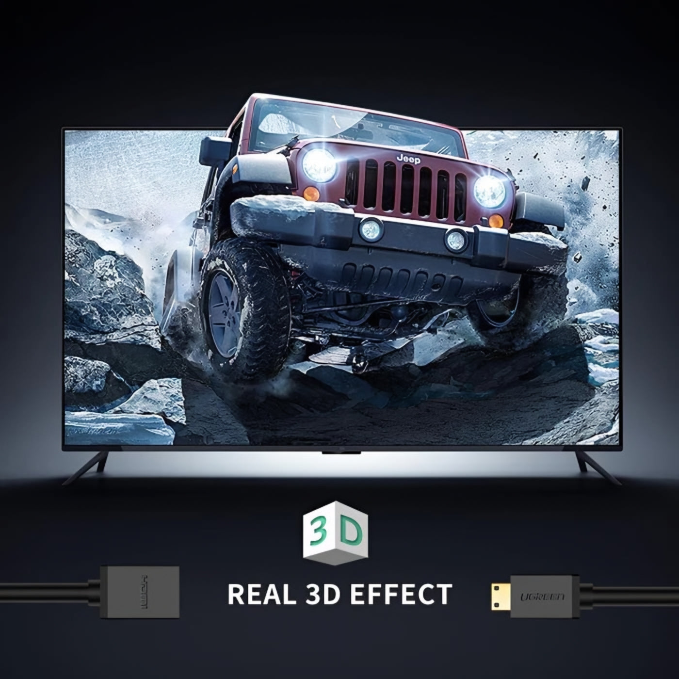 Videoadapter UGREEN 20137, miniHDMI - HDMI, 4K, Schwarz