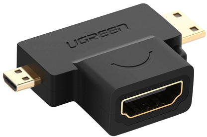 Videoadapter UGREEN HD129, miniHDMI / microHDMI - HDMI, 1080P, Schwarz
