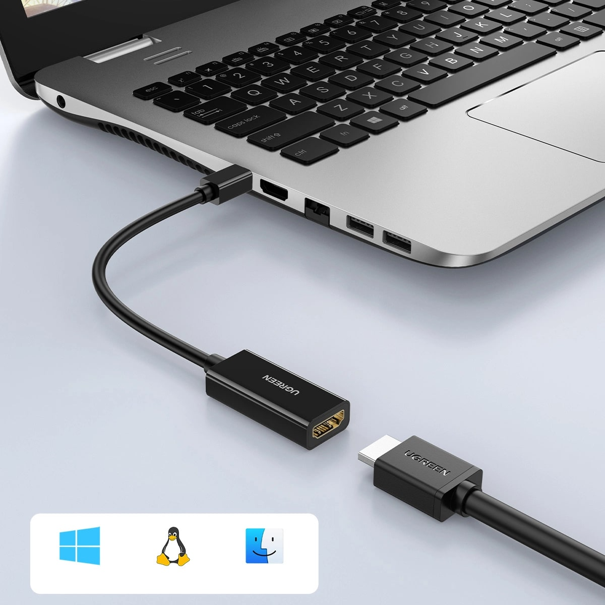 Videoadapter UGREEN MD112, MiniDisplayPort - HDMI, Schwarz