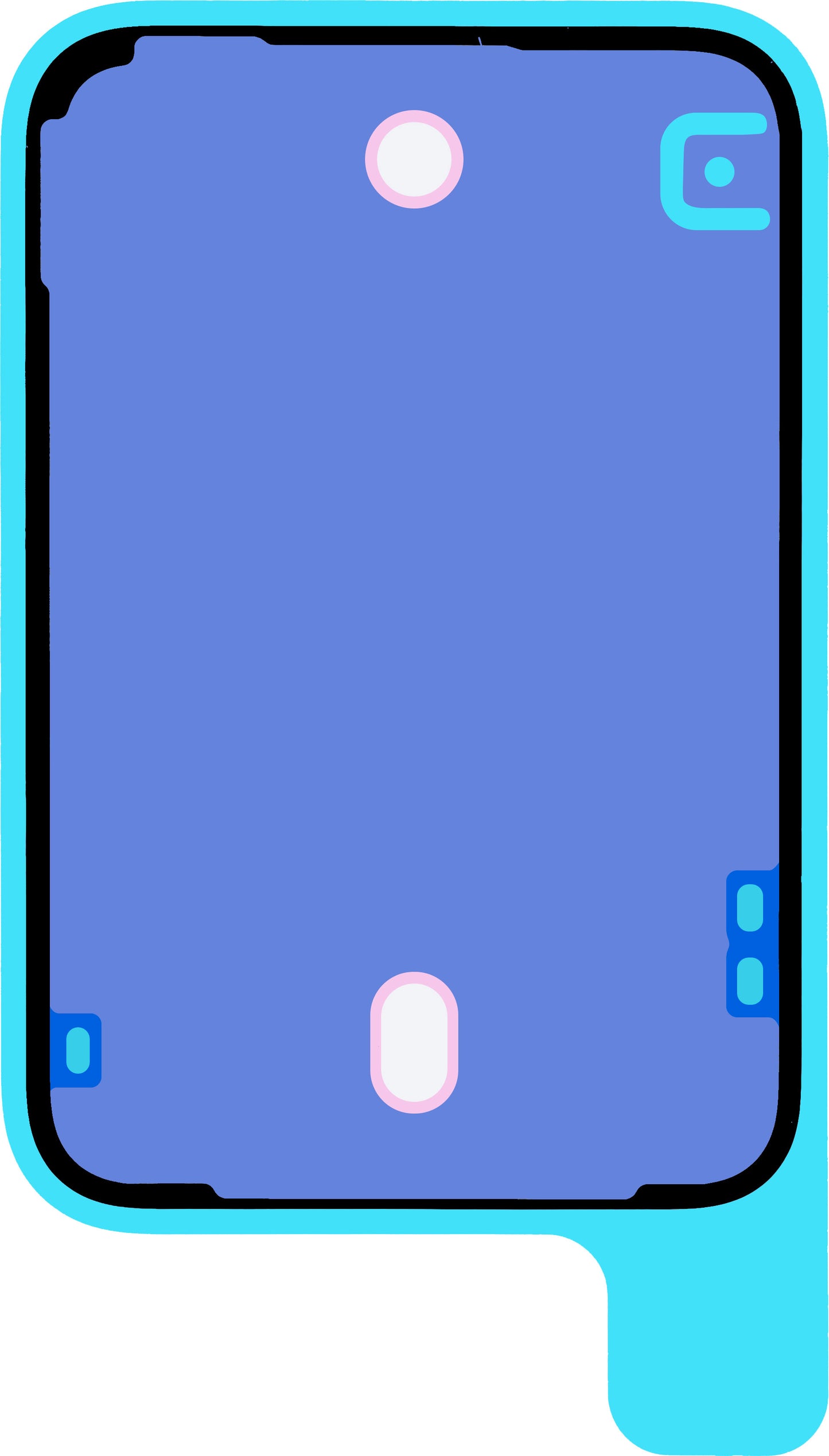 Apple iPhone 17 Pro Battery Cover Adhesive, Service Pack 923-12849