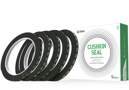 2UUL CS02 Adhesive Tape, 5mm, Black, Set of 5 pieces