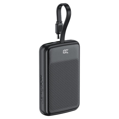 Acefast M13 External Battery, 10000mAh, 22.5W, QC + PD, 1 x USB-A - 2 x USB-C, Black
