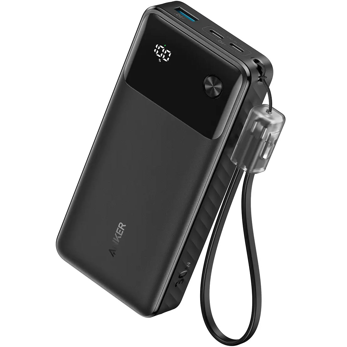 Anker Externer Akku, 20000 mAh, 30 W, QC + PD, 1 x USB-A – 2 x USB-C, Schwarz A1384G11