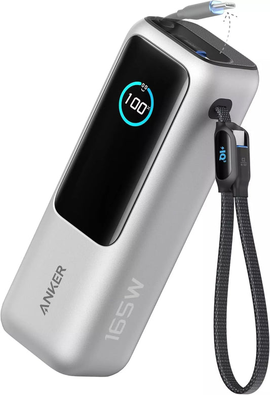 Externer Akku Anker, 25000mAh, 165W, QC + PD, 1 x USB-A - 3 x USB-C, Silber, Wiederverpackt A1695H41