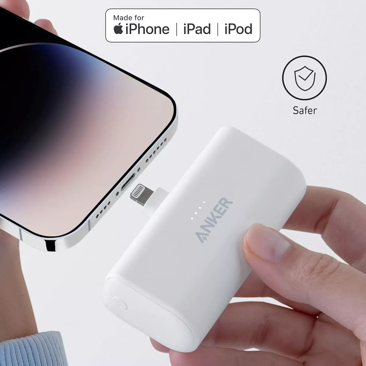 Externer Akku Anker Nano, 5000mAh, 12W, 1 x Lightning, Weiß A1645G21