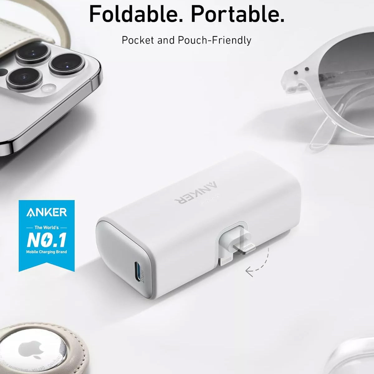 Externer Akku Anker Nano, 5000mAh, 12W, 1 x Lightning, Weiß A1645G21