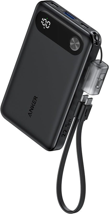 Externer Akku Anker PowerCore, 10000 mAh, 22,5 W, QC + PD, 1 x USB-A - 2 x USB-C, Schwarz A1257G11