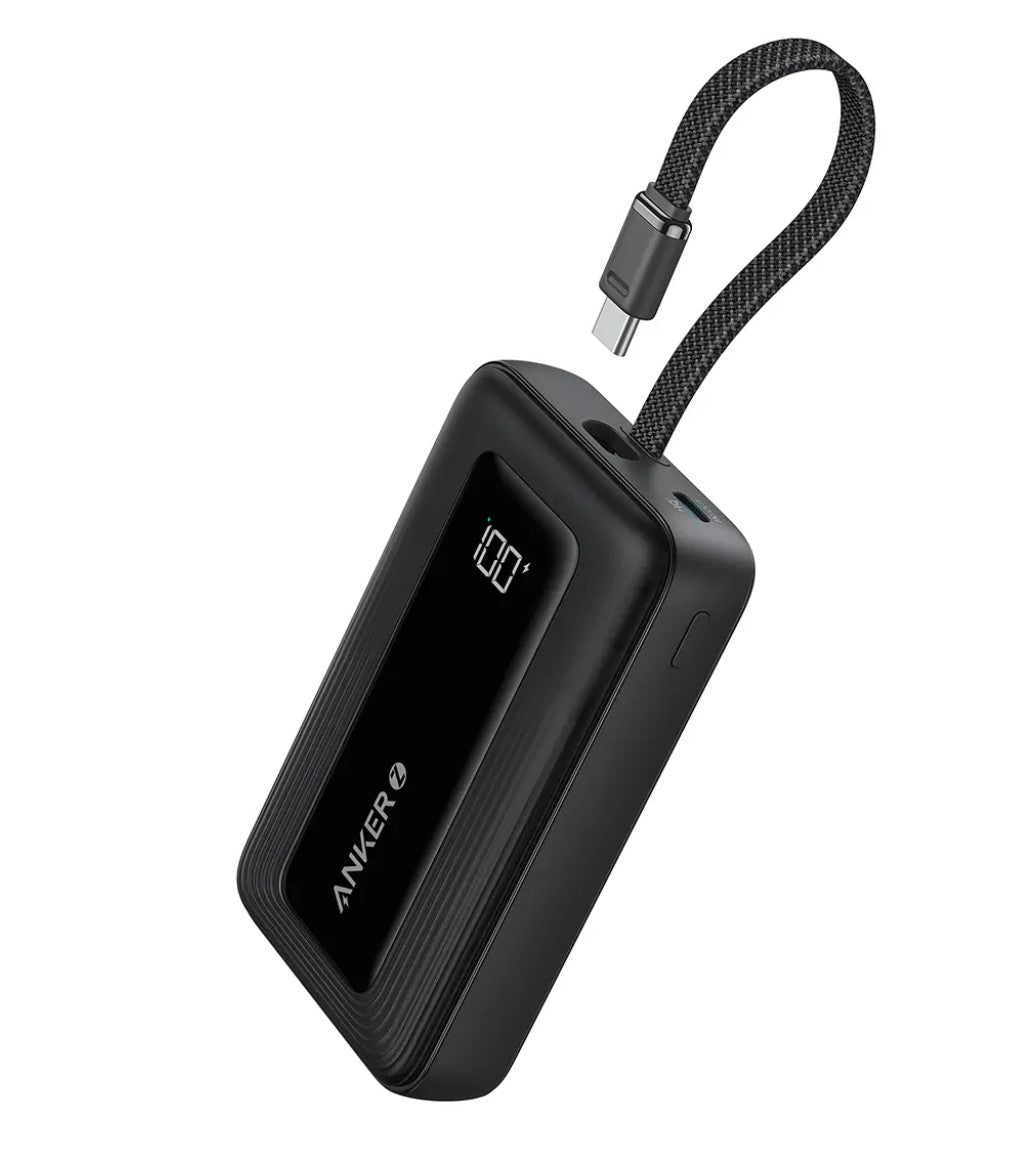 Anker Zolo External Battery, 10000mAh, 30W, QC + PD, 1 x USB-A - 2 x USB-C, Black A1688H11