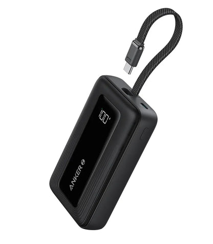 Anker Zolo External Battery, 10000mAh, 30W, QC + PD, 1 x USB-A - 2 x USB-C, Black A1688H11