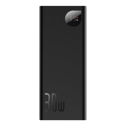 Baseus Adaman Externer Akku, 20000 mAh, 30 W, QC + PD, 1 x USB-C – 2 x USB-A, Schwarz PPAD030001