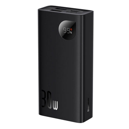 Baseus Adaman Externer Akku, 20000 mAh, 30 W, QC + PD, 1 x USB-C – 2 x USB-A, Schwarz PPAD030001