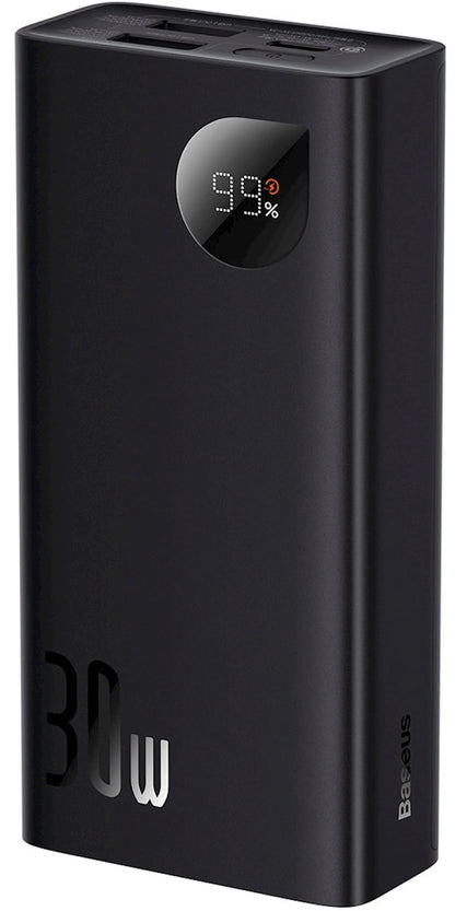 Externer Akku Baseus Adaman2, 10000mAh, 30W, QC + PD, 1 x USB-C - 2 x USB-A, Schwarz PPAD040101