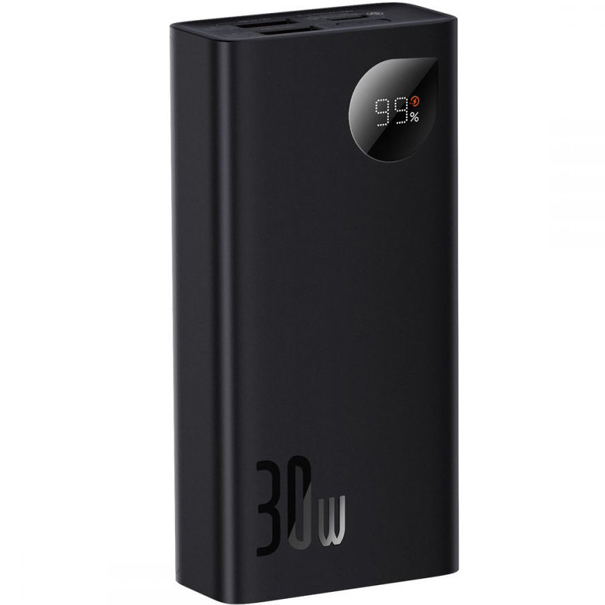 Externer Akku Baseus Adaman2, 10000mAh, 30W, QC + PD, 1 x USB-C - 2 x USB-A, Schwarz PPAD040101