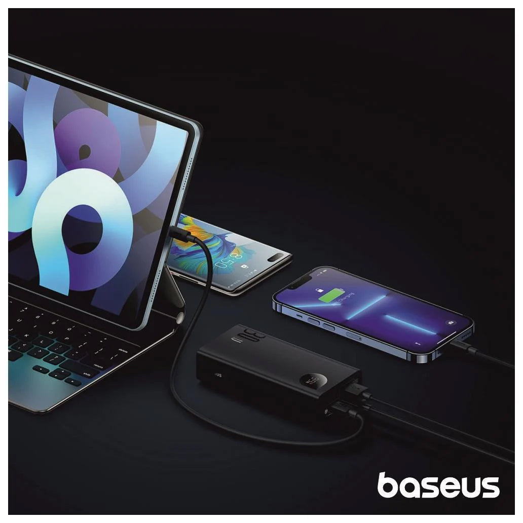 Externer Akku Baseus Adaman2, 10000mAh, 30W, QC + PD, 1 x USB-C - 2 x USB-A, Schwarz PPAD040101