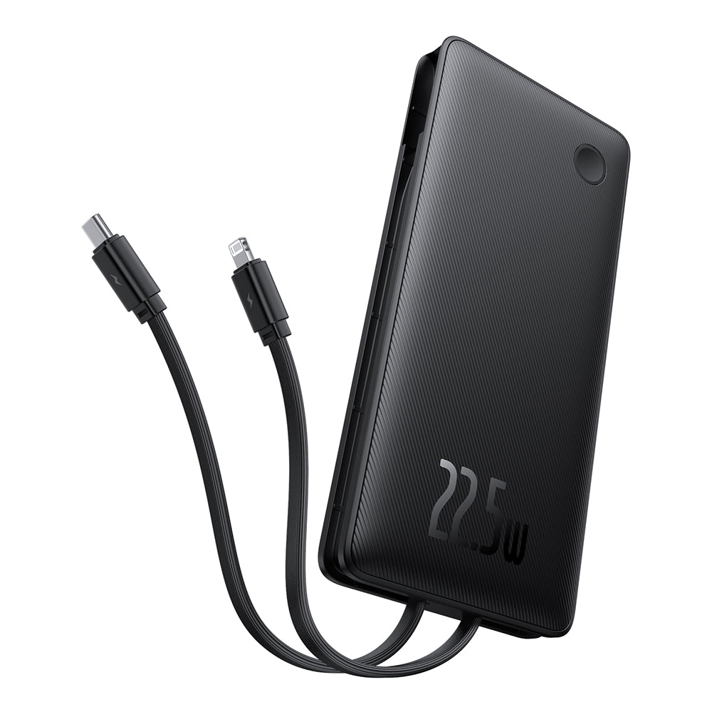 Externer Akku Baseus Airpow Lite, 10000mAh, 22.5W, QC + PD, 1 x Lightning - 1 x USB-A - 2 x USB-C, Schwarz P10067501123-00