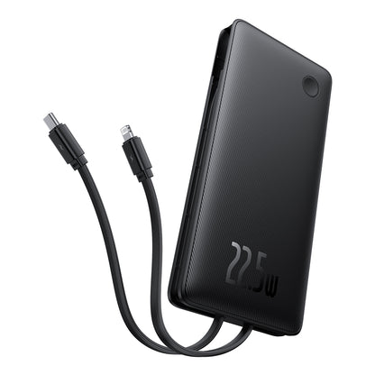 Externer Akku Baseus Airpow Lite, 10000mAh, 22.5W, QC + PD, 1 x Lightning - 1 x USB-A - 2 x USB-C, Schwarz P10067501123-00